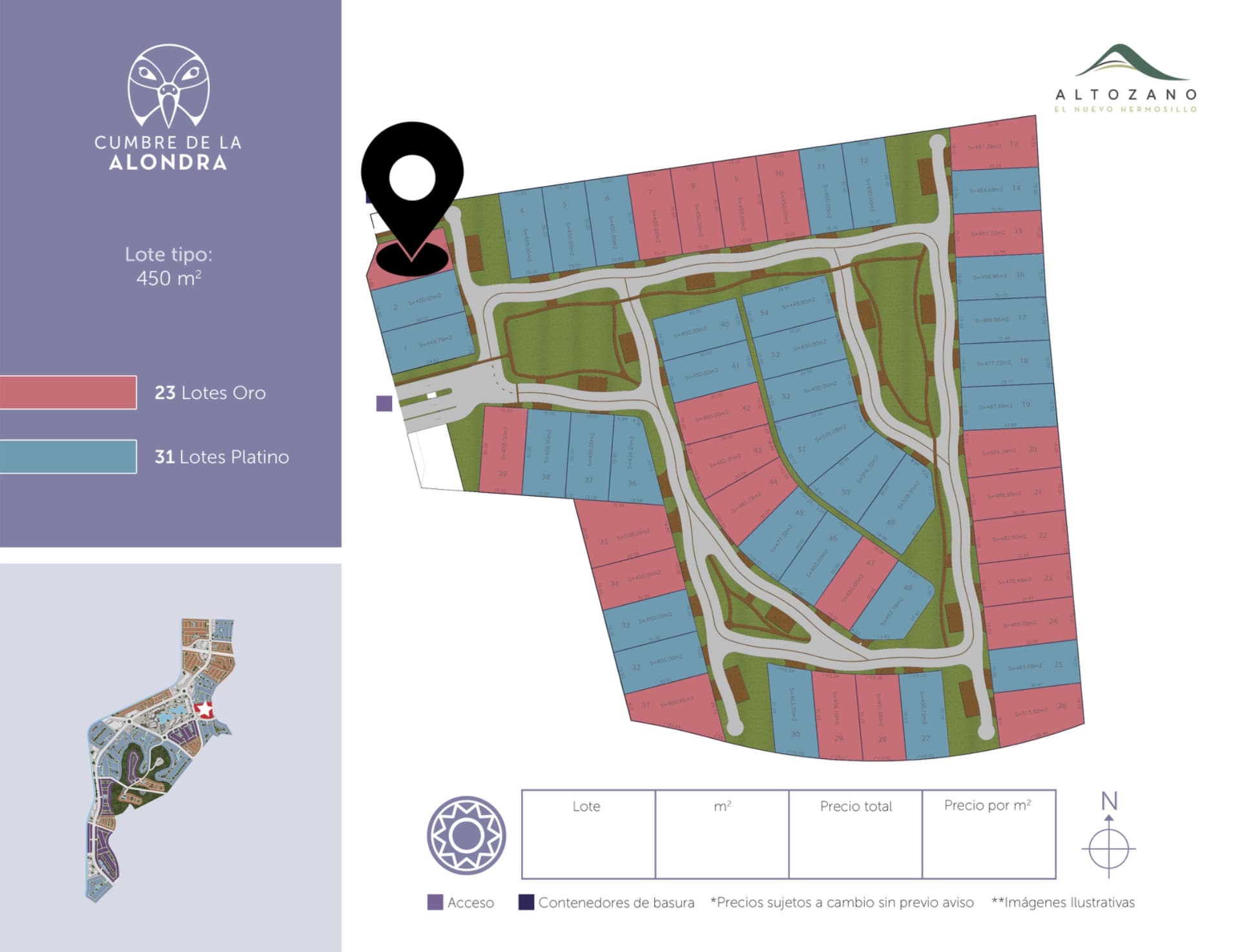 Terreno residencial en Altozano 418m2, Altozano, Hermosillo — foto 4 de 4